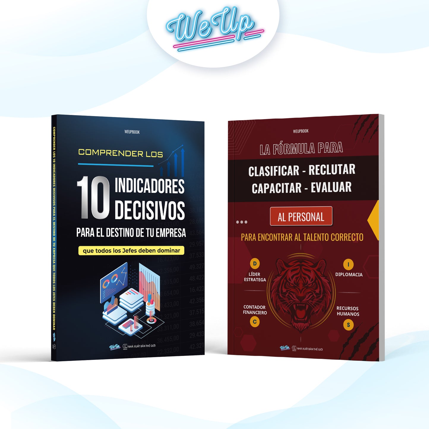 Combo 4: "10 indicadores que todo jefe debe controlar" + "Fórmula de reclutamiento y evaluación de personal" + "Reglas de liderazgo: recompensas y advertencias" + "Manual A-Z de operación y ganancias"