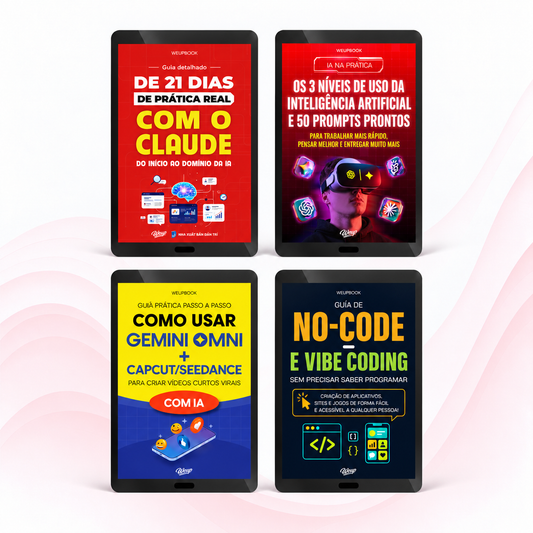 COMBO BR: Claude em 21 dias: guia prático do zero ao especialista + Guia de No-Code e Vibe Coding sem precisar saber programar