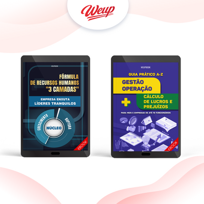 Combo 4 – Fórmula de RH de “3 camadas”: empresa enxuta, líderes tranquilos+ Regras de Liderança + Entenda os 10 Indicadores que Determinam o Sucesso do Negócio + Gestão Operacional do A ao Z
