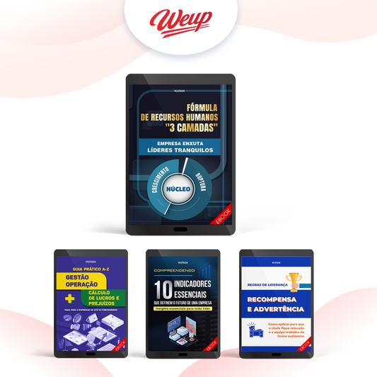 Combo 4 – Fórmula de RH de “3 camadas”: empresa enxuta, líderes tranquilos+ Regras de Liderança + Entenda os 10 Indicadores que Determinam o Sucesso do Negócio + Gestão Operacional do A ao Z